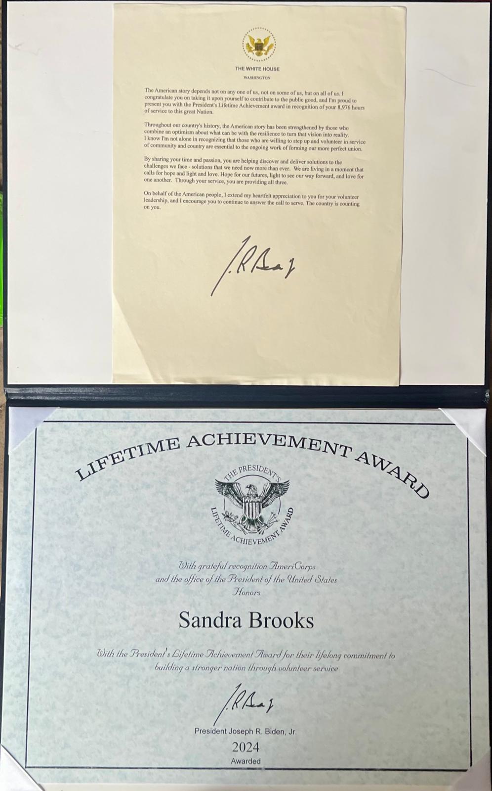 President's Lifetime Achievement Award — The White House, 2024