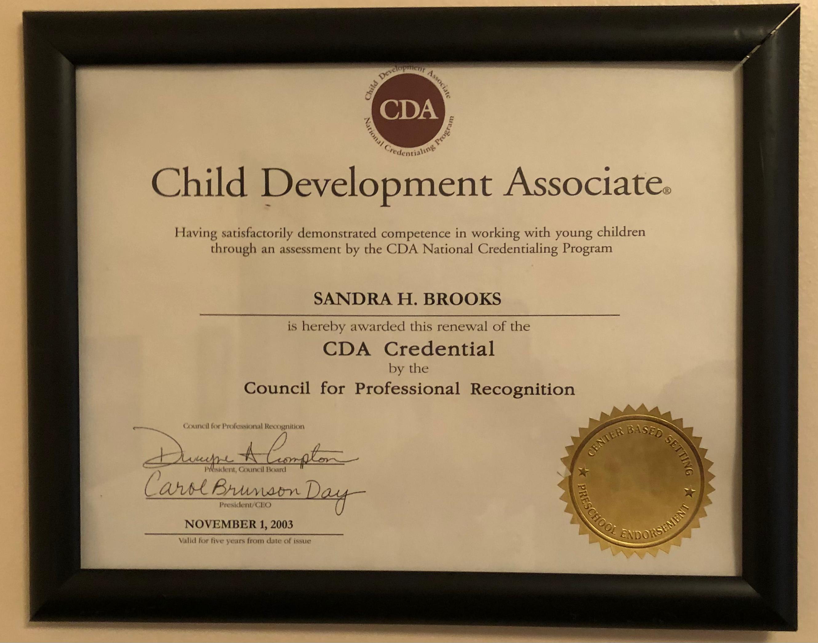 Child Development Associate Credential