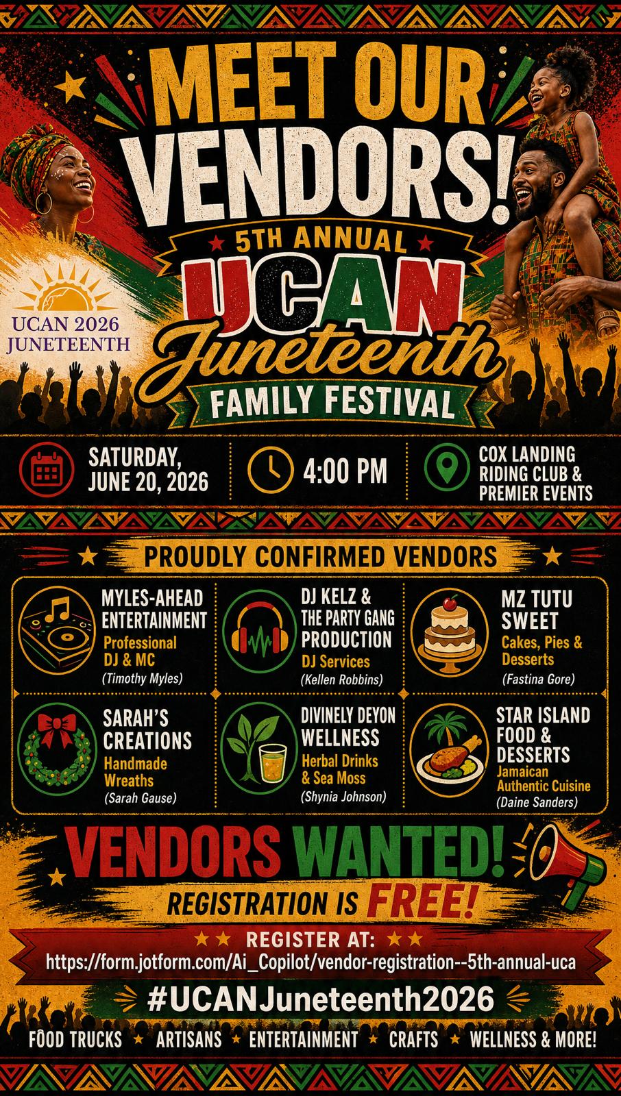 UCAN Juneteenth Family Festival vendor flyer