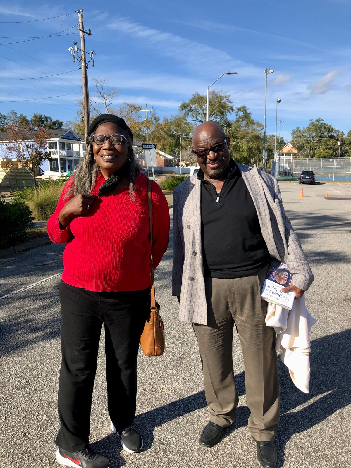 NC NAACP President Deborah Dicks Maxwell and Dr. Johnny Williams at UCAN community event